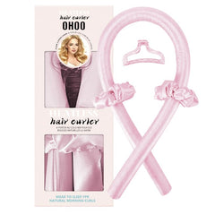 Satin Heatless Hair Curler Set Hair Rollers No Heat Curlers Curling Rod Headband with Hair Ties Clip Black