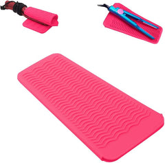 Heat Resistant Silicone Mat Pouch,Hair Styling Tools for Curling Irons, Flat Irons, Hair Straightener, 11.5 * 6 Inches, Food Grade Silicone, Pink
