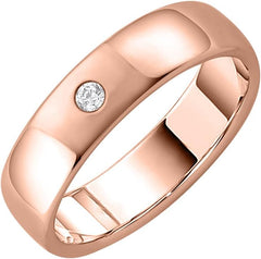 0.05 Carat Diamond Wedding Band Ring in 10K Gold