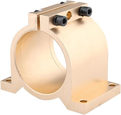 Spindle Motor Clamp Mount Bracket 80MM Spindle Motor Jig Aluminum Clamping Center Bracket for CNC Engraving Router Electromechanical Mounting Seat(Golden 80mm)