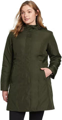 Eddie Bauer Women's Girl on the Go Insulated Waterproof Trench Coat