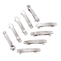 100Pcs Iron Blank French Barrette Hair Clip 4 Sizes 39/51/59/78mm Long Platinum for DIY Hair Accessories Making