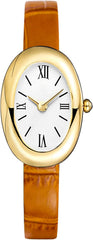 MASTOP Bracelet Watch for Women - Elegant 24mm Oval Dial Bangle Watch - Gold Jewelry Style Quartz Wristwatch - Gift for Her