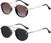 2 Pcs Couple Driving Sunglass Gift Set: EL97R Genuine UV400 HD Polarized Shades | Men Women Unisex