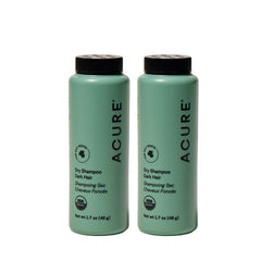 Acure Dry Shampoo - Mini Powder Dry Shampoo for Women with Blonde & Dark Hair, Care to Refresh Treated Color Tinted Hair with Rosemary & Peppermint, Non Aerosol, Clean, 100% Vegan - 1.7 oz Travel Size