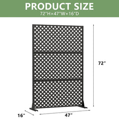 Outdoor Rectangle Privacy Screens Metal Screen Fence Panel