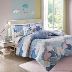 Intelligent Design Kids Bliss Blue Cotton Printed Comforter Set