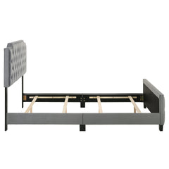 Furniture of America Galavant Modern Tufted Fabric Panel Bed