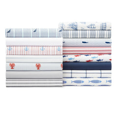 Nautica Cotton Percale Deep Pocket Bed Sheet Sets