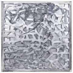 Polished Steel Wall Sculpture Abstract Wall Art with Gold/Silver Leaf