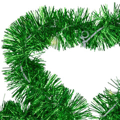 LED Lighted Tinsel Shamrock St. Patrick's Day Window Silhouette - 25" - Green