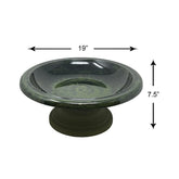 7.5"H Fiber Clay Low Profile Base Birdbaths, 19"D x 7.5"H, 6.5 lbs.