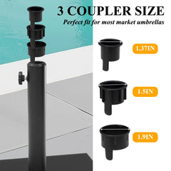 VredHom 43lbs Outdoor Patio Market Umbrella Square Concrete Base Stand