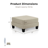 Furniture of America Xenia Modern Chenille Ottoman with Storage