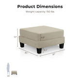 Furniture of America Xenia Modern Chenille Ottoman with Storage
