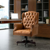 Maximiliano Traditional Swivel Executive Chair with Tufted Back by HULALA HOME