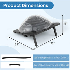 Gymax 2PCS Colar Dome Heater w/ Transparent Cover Black Heating Coil