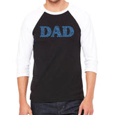 LA Pop Art Men's Raglan Baseball Word Art T-shirt - Dad