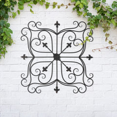 Glitzhome 20"L/ 23.5"L Traditional Iron Scroll Garden/Home Wall Decor