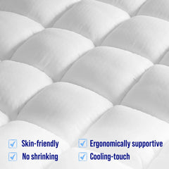 Extra Thick&Down Alternative Mattress Topper With 8-21 Inch Deep Pocket