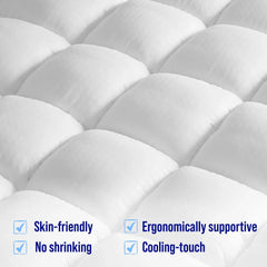 Extra Thick&Down Alternative Mattress Topper With 8-21 Inch Deep Pocket
