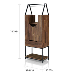 Marcus Contemporary Metal Multi-storage Wine Cabinet by Furniture of America