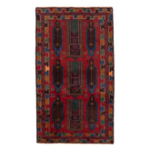 ECARPETGALLERY Hand-knotted Teimani Red Wool Rug - 3'8 x 6'4