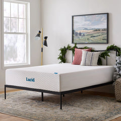 Lucid SureCool 14-inch Gel Memory Foam Mattress, Medium-Plush Feel, Made in the USA
