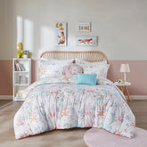 Intelligent Design Kids Kinsley Blush Woodland Animals Cotton Reversible Comforter Set