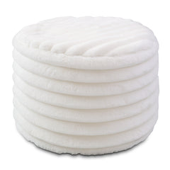 Jaxx Paran Pouf - Fluffy Faux Fur Ottoman for Modern Interior Design