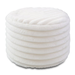 Jaxx Paran Pouf - Fluffy Faux Fur Ottoman for Modern Interior Design