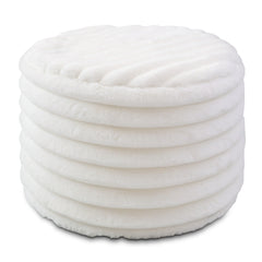 Jaxx Paran Pouf - Fluffy Faux Fur Ottoman for Modern Interior Design