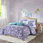 Intelligent Design Kids Ella Unicorn Cotton Comforter Set