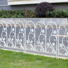 5 Pack Garden Fence Metal Fencing Panels Rustproof Border Section Fence
