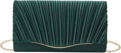 Pleated Clutch Crossbody Chain Bag Banquet Bag