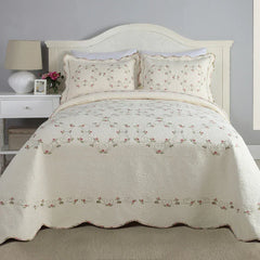 Modern Heirloom Felisa Floral Embroidered Bedspread