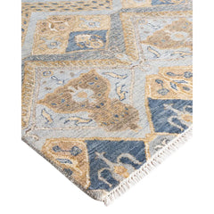 Ikat One-of-a-Kind Hand-Knotted Area Rug - Gray, 9' 1" x 11' 10" - 9' 1" x 11' 10"