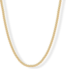 PAVOI 14K Gold Plated Small Bead Ball Chain Necklace for Women - Adjustable Dainty Gold Beaded Necklace - Trendy Choker Chain Layering Jewelry