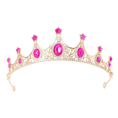 FORSEVEN Crystal Tiaras Birthday Crown for Women Wedding Rhinestones Princess Party Headbands Hair Accessories for Women and Girls Halloween Decorations Headband