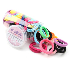 HOYOLS 100pcs Soft Hair Ties no Damage, Seamless Soft Thick Ponytail Holder Scrunchies Head Bands No Crease for Women Girls (Brunette Brown Set)