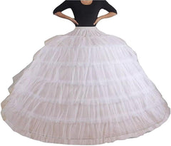 OFEYCHUN Crinoline Petticoat Skirt for Women Under Dress 6 Hoop Skirt Crinoline Underskirt for Quinceanera Dresses Ball Gown