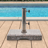 Maypex 42 lbs Square Granite Umbrella Base Grey