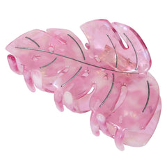 Hair Claw Clip Green Leaf Shape 3.5 Inch Hair Grip Clip French Design Women Girls Spring Hair Accessories Strong Hold for Thick Thin Hair