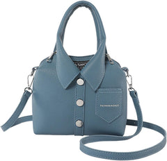 Women's Shirt-Shaped Clutch Purse, Unique Crossbody Bag, Funny PU Leather Handbag With Adjustable Strap, Modern Shoulder Bag