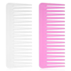 Patelai Wide Tooth Comb Large Hair Detangling Comb for Curly, Wet Dry Hair, No Handle Detangler Accessories(White, Cyan)