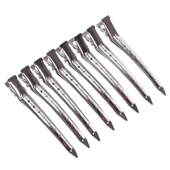 50 Pcs Double Prong Hair Clips Curl Clips 1.77 Inches Metal Alligator Hair Pins Styling Clips for Salon Hair Extensions