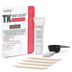 Godefroy Hair Color Kit for Spot Coloring, Covers Up Gray Hairs, Dark Brown, 4-Application Kit, Pack of 1