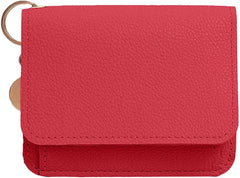 Women's Slim Bifold Wallet with Zipper – Thin Faux Leather Travel Purse | Credit Card Holder & Coin Cash Pocket (Khaki)