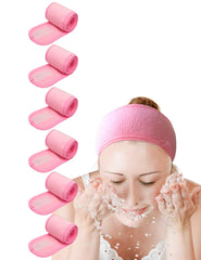 EUICAE Spa Headband Hair Wrap Sweat Headband Head Wrap Hair Towel Wrap Non-slip Stretchable Washable Makeup Headband for Face Wash Facial Treatment Sport Fits All White (White)