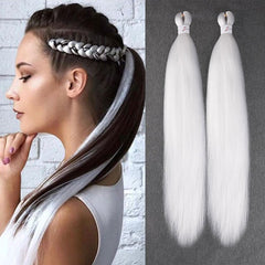 Pre Stretched Braiding Hair,26 Inch 2 Packs Yellow Braiding Hair, Yaki Texture Prestretched Crochet Braids Hair Professional Synthetic Hair Extension Itch Free Hot Water Setting (2 Packs,Yellow#)